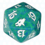 Green Scourge D20 Die