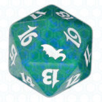 Green Shadowmoor D20 Die