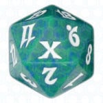 Green Tenth Edition D20 Die