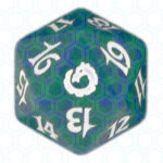 Green Torment D20 Die