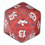 Red Eventide D20 Die