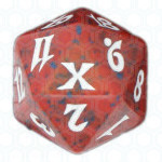 Red Tenth Edition D20 Die