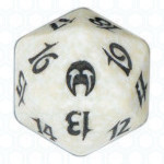 White Apocalypse D20 Die