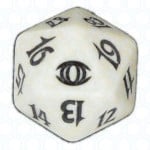 White Future Sight D20 Die