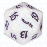 White Mirrodin D20 Die