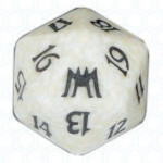 White Onslaught D20 Die