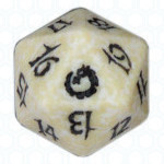 White Torment D20 Die
