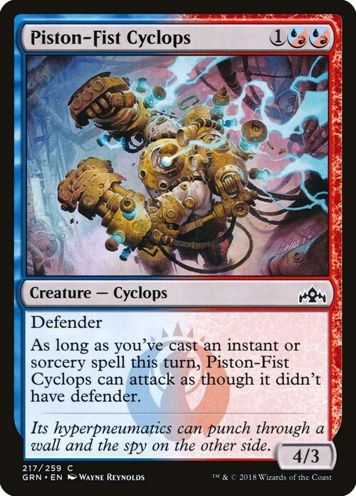 Piston-Fist Cyclops Card Front