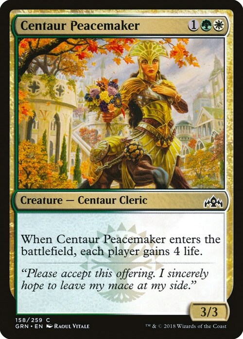 Centaura Pacificatrice Card Front