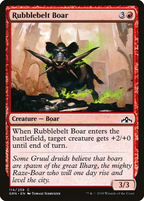 Rubblebelt Boar Card Front