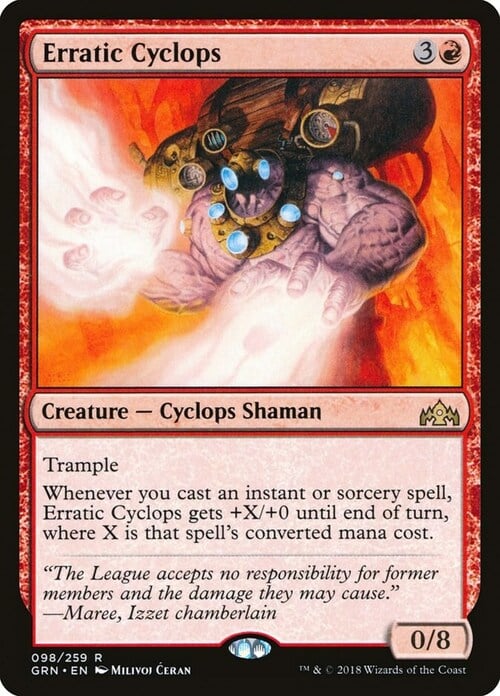 Erratic Cyclops Card Front