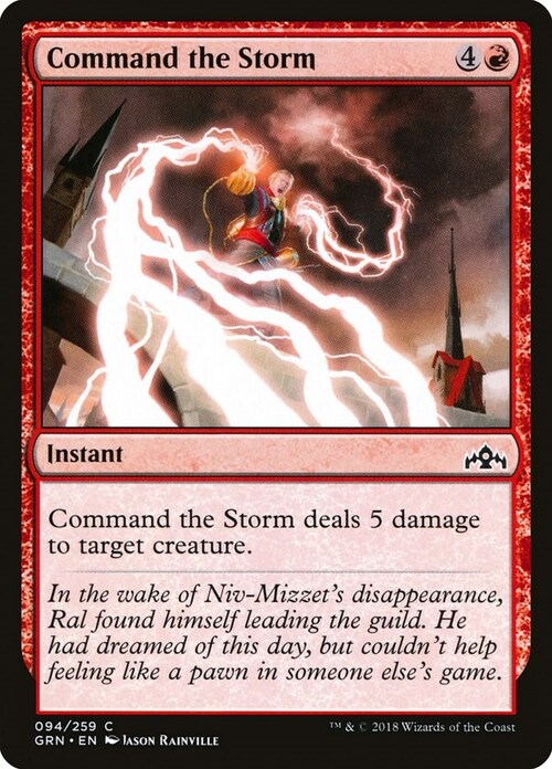 Command the Storm Card Front