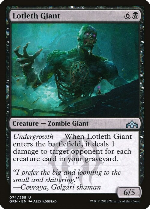 Lotleth Giant Card Front