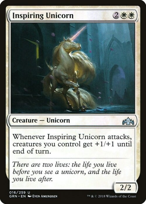Unicorno Ispiratore Card Front