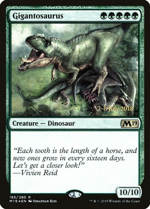 Gigantosauro Card Front