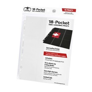 10 Ultimate Guard 18-Pocket Side-Loading Pages (White)