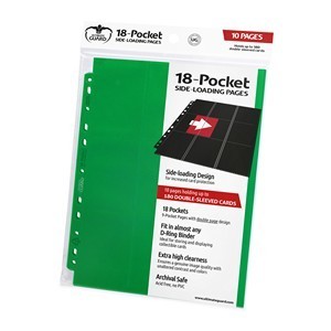 10 Ultimate Guard 18-Pocket Side-Loading Pages (Green)