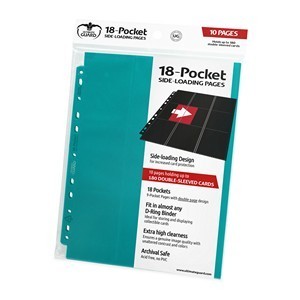 10 Ultimate Guard 18-Pocket Side-Loading Pages (Petrol)