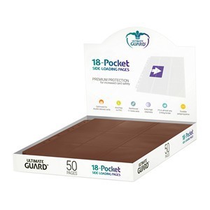 50 Ultimate Guard 18-Pocket Side-Loading Pages (Brown)