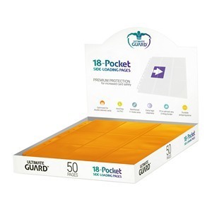 50 Ultimate Guard 18-Pocket Side-Loading Pages (Orange)