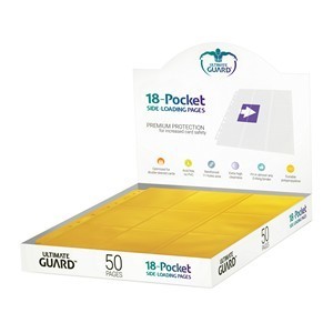 50 Ultimate Guard 18-Pocket Side-Loading Pages (Yellow)