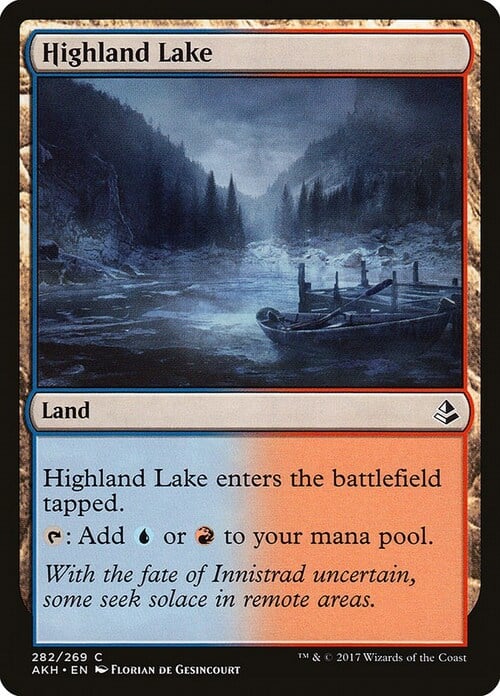 Lago de las tierras altas Frente