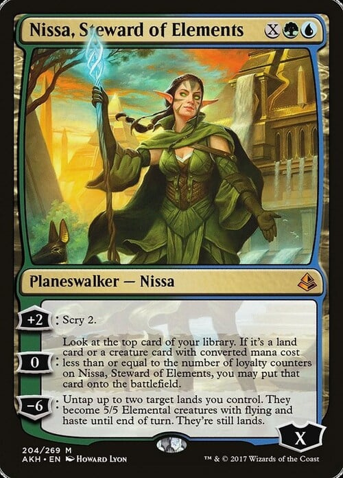 Nissa, Steward of Elements Card Front