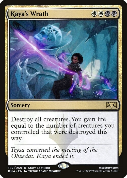 Kaya's Wrath Card Front