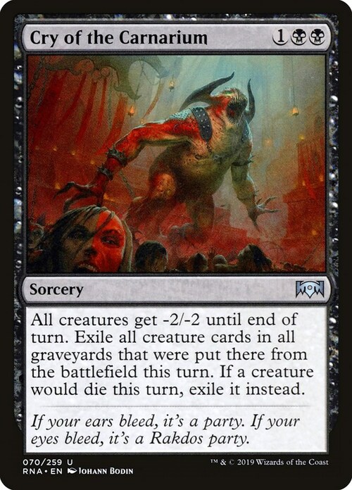 Cry of the Carnarium Card Front