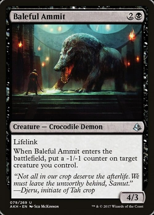 Baleful Ammit Card Front