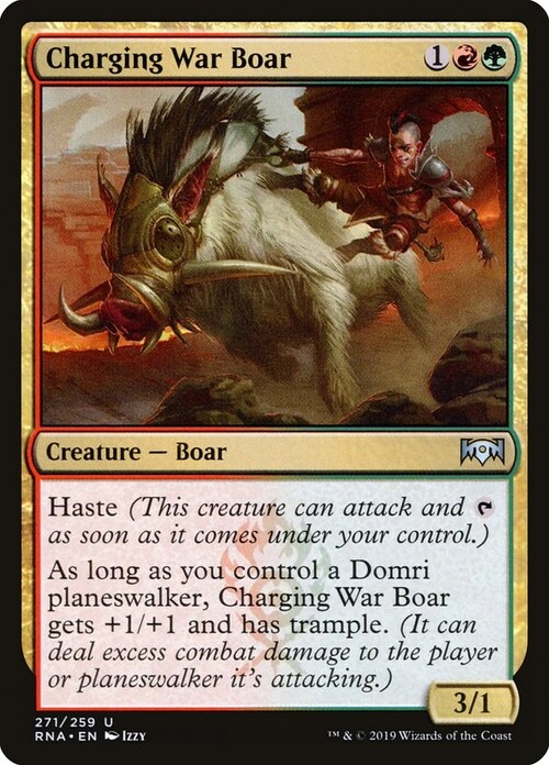 Charging War Boar Card Front