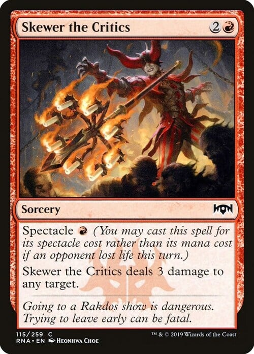 Skewer the Critics Card Front