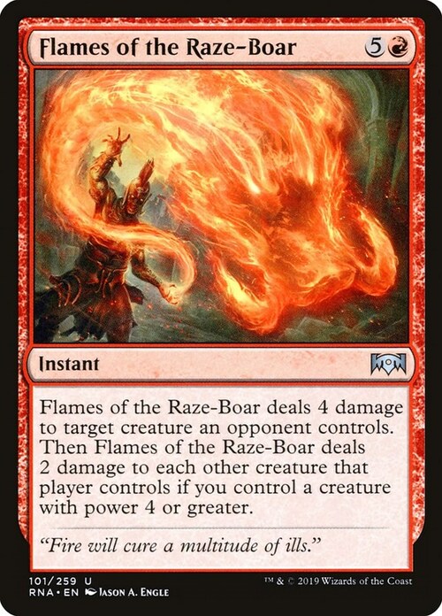 Flames of the Raze-Boar Card Front