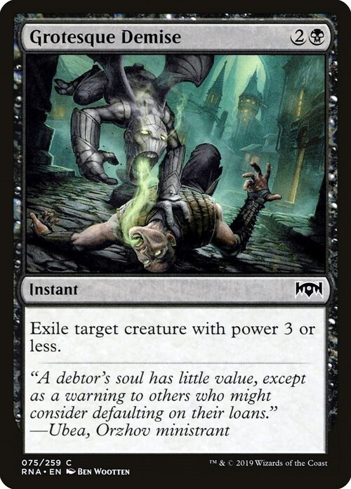 Grotesque Demise Card Front