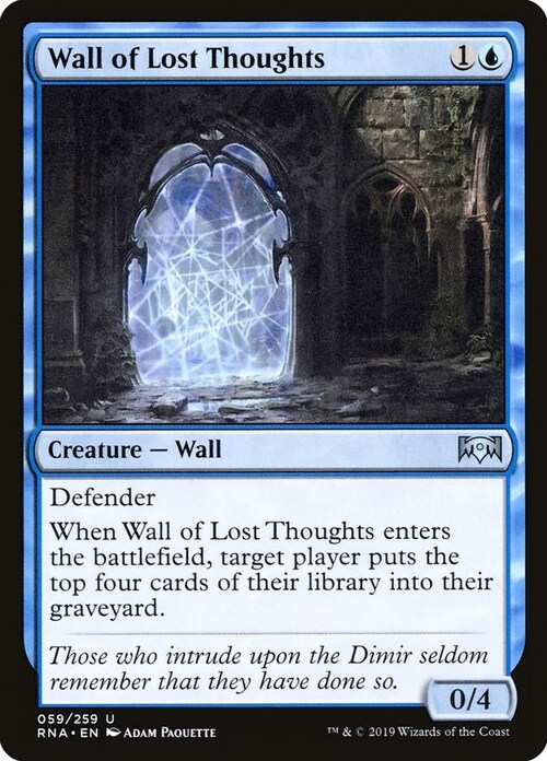 Wall of Lost Thoughts Card Front