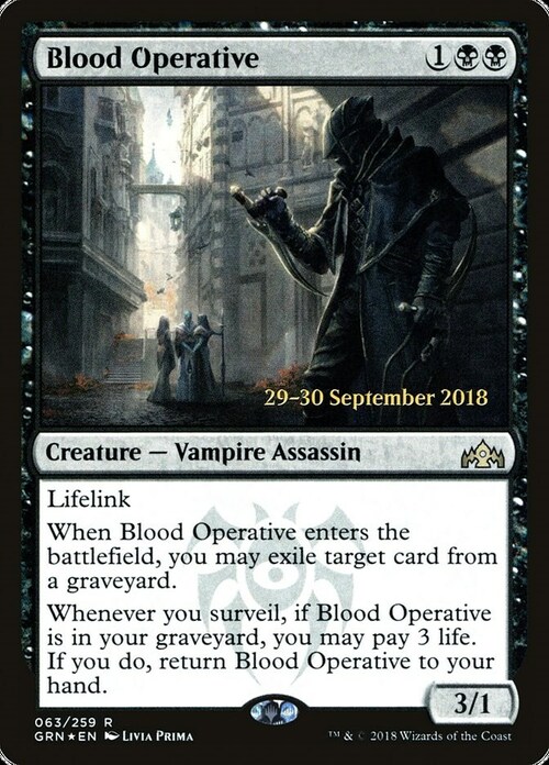 Blood Operative Card Front