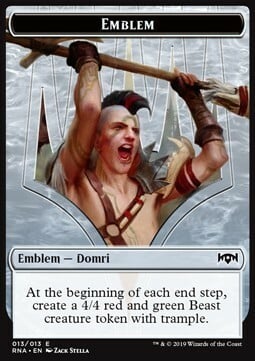 Domri, Chaos Bringer Emblem Card Front