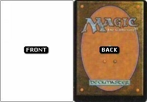 White/MTG Back Misprint Filler Card Card Front