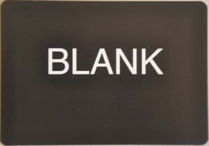 Oversize Blank Filler Card Card Front