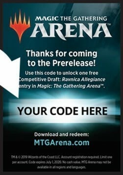 Arena Code Card (Prerelease) Card Front