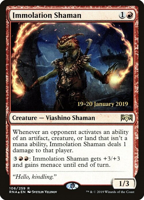 Immolation Shaman Card Front
