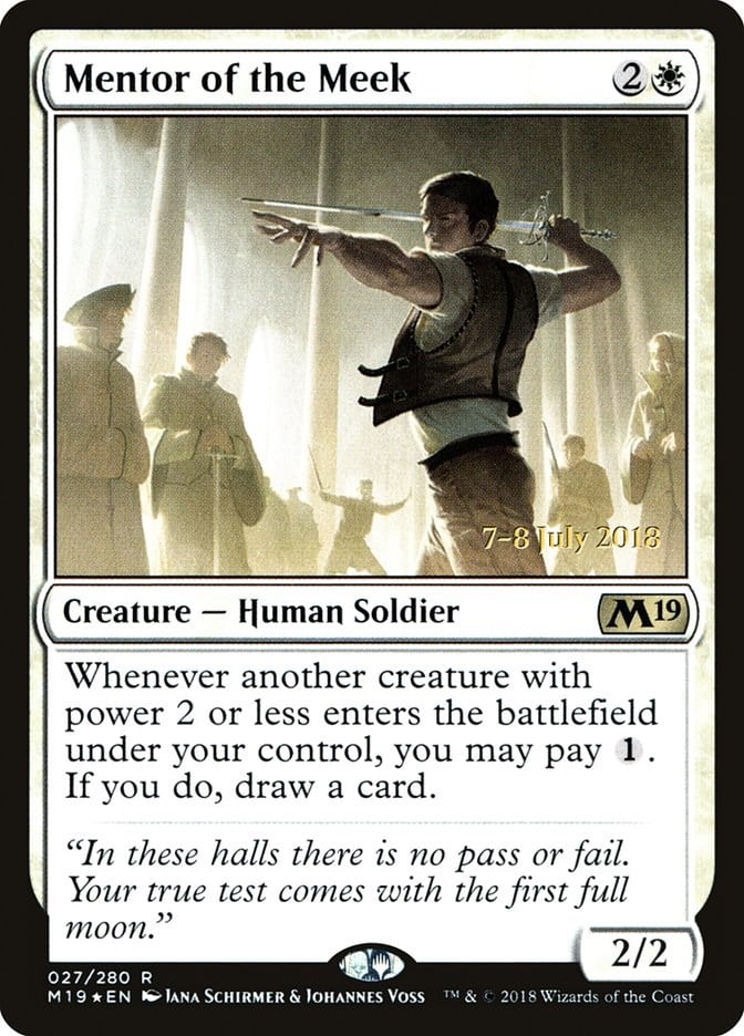 mtg mentor cards of the Meek Core Set 2019 Prerelease | Magic Partner—Character select (You can have two commanders if both have this ability.) Silvergill Mentor - Lorwyn Eclipsed