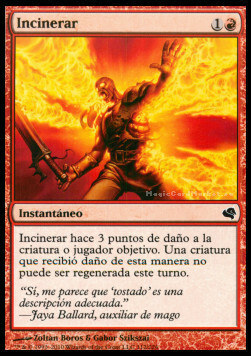 Incenerire Card Front