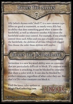 Rules Tip: Allies & Intimidate Card Front