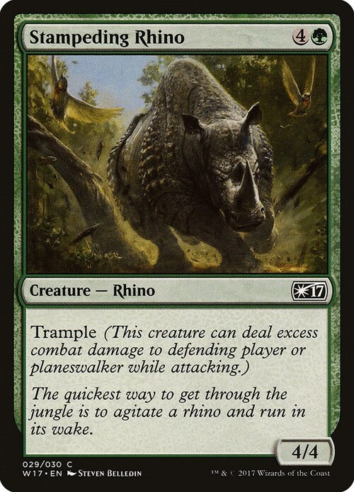 Rinoceronte in Fuga Card Front
