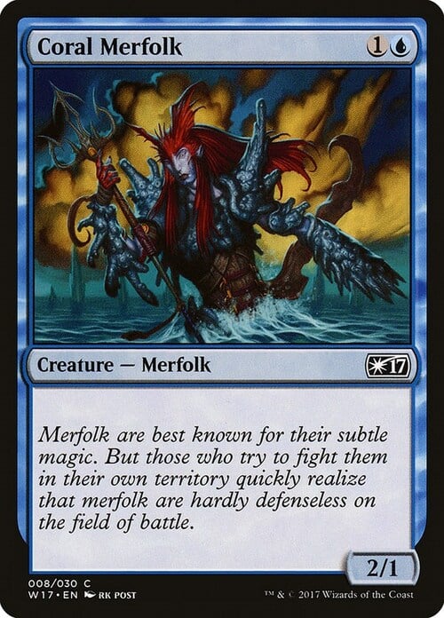 Coral Merfolk Card Front