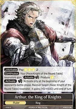 Artù, Re dei Cavalieri // Ares, Dio Imperatore dei Cavalieri Card Front