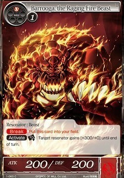 Barrooga, the Raging Fire Beast Card Front