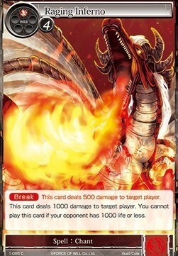 Inferno Rabbioso Card Front