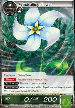 Windcalling Flower Card Front